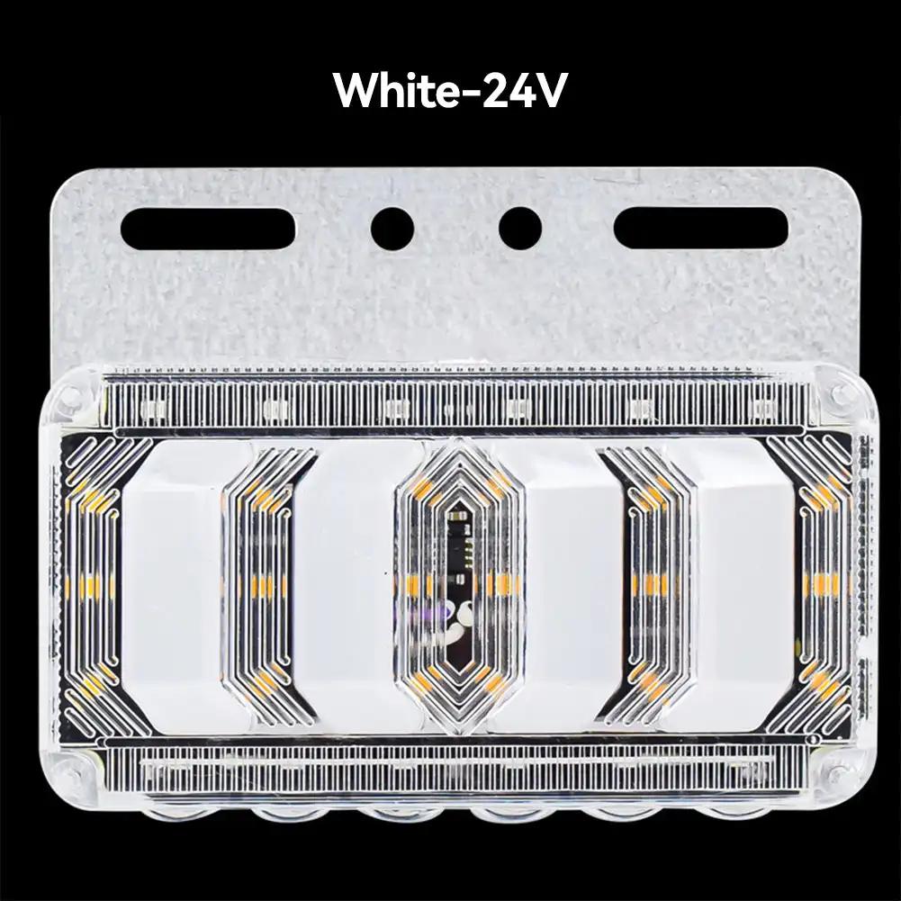 1 шт. 24 В светодиодные боковые габаритные огни для автомобиля, передние и задние фонари для грузовиков, кабин, автофургонов, прицепов, желтые/красные/белые/зеленые/синие