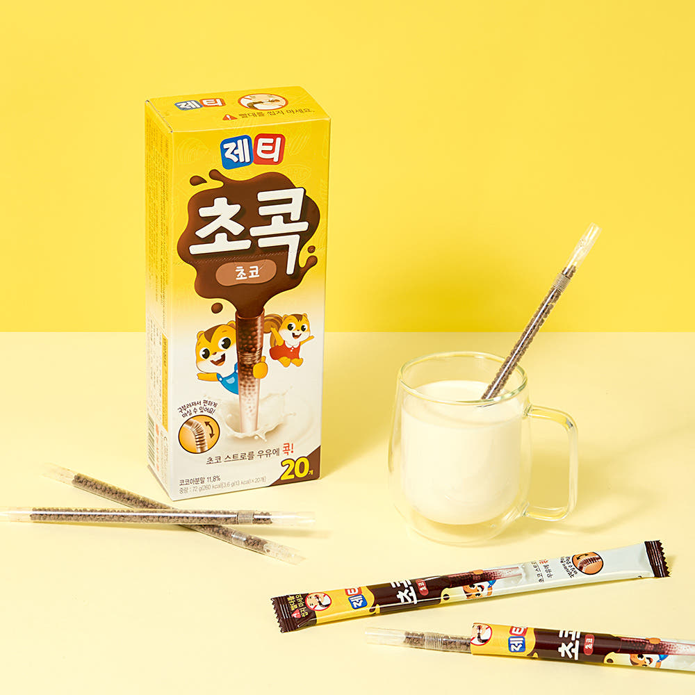 JETTY Chocok Соломинка со вкусом шоколада 3,6 г x 20 штук Соломинки со вкусом молока