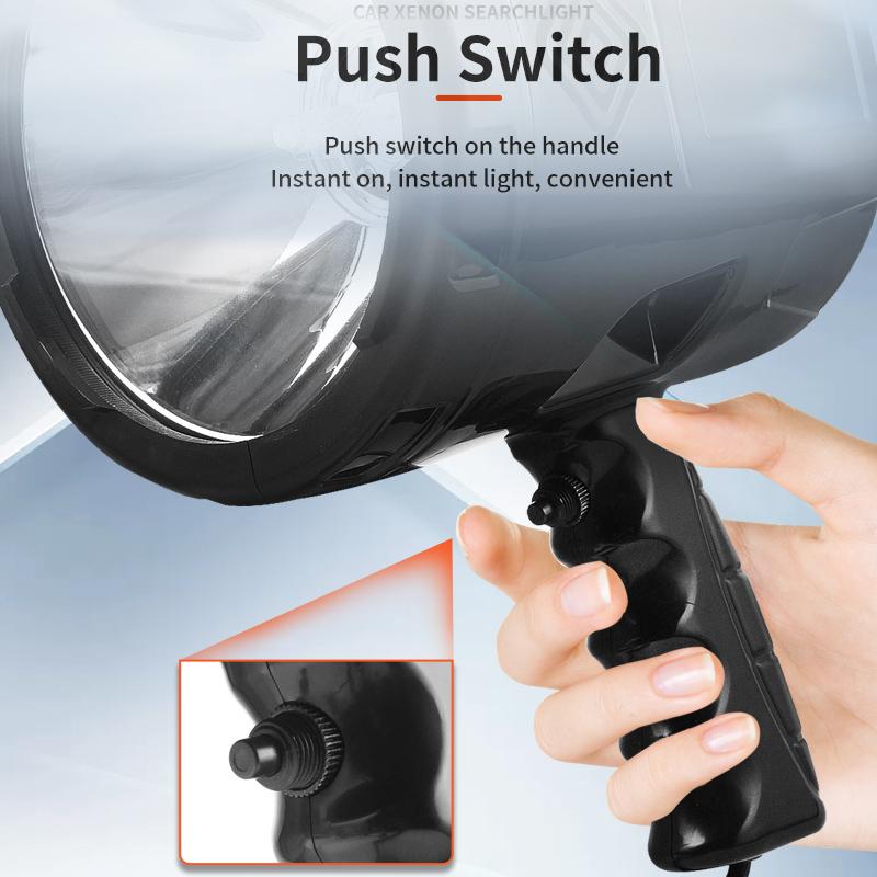 Супер яркий фонарик 20000 лм, 220 Вт, ксеноновый прожектор высокой мощности, портативный уличный водонепроницаемый прожектор