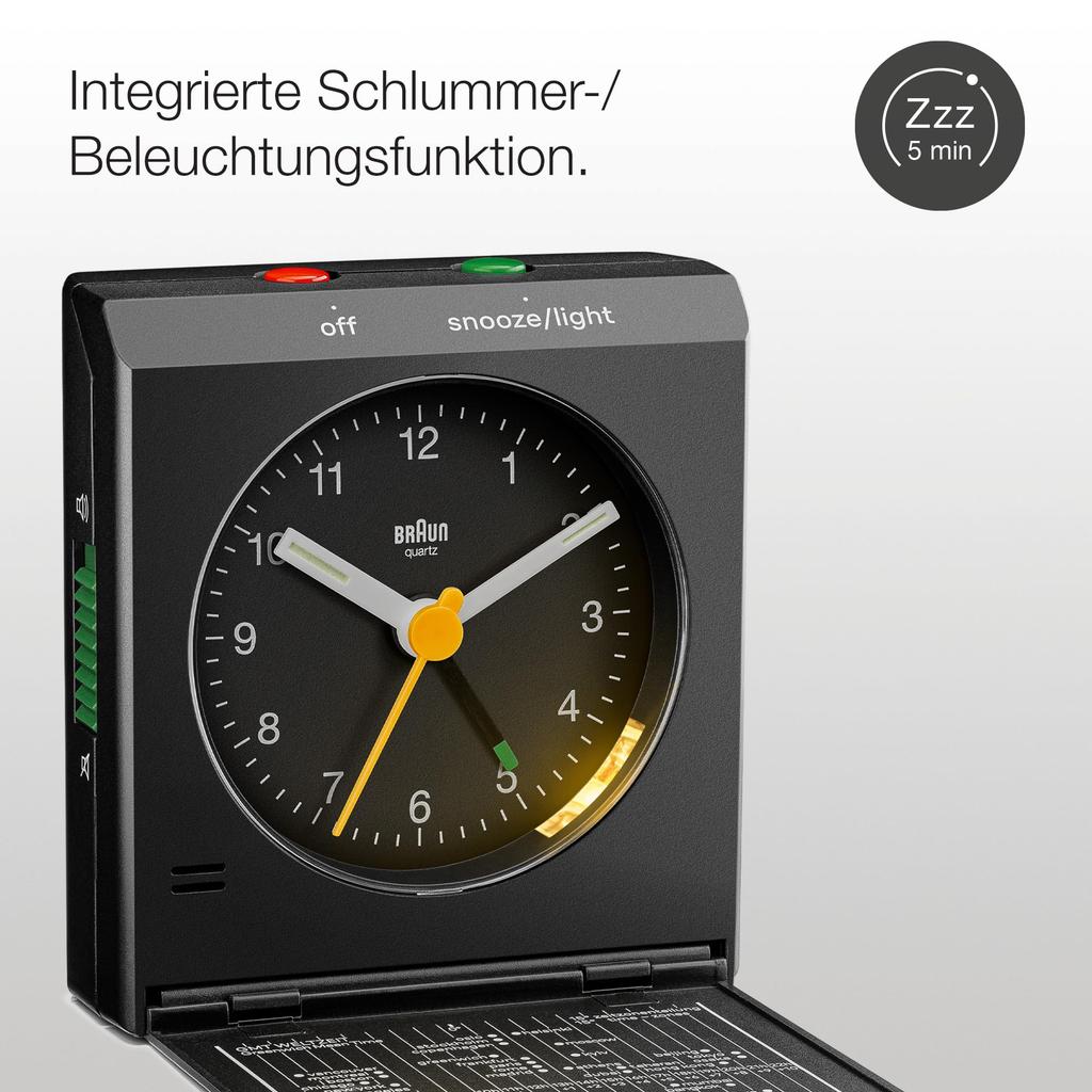 BRAUN Настольный будильник Черный BC05B