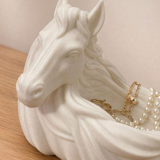 3D Horse Storage Bowl, Jewelry Tray, Trinket Dish, Desktop Storage Container for Keys Rings Earrings Bracelets Sundries