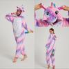 Men's and Women's Autumn Winter Homewear Hooded Cartoon Animal Onesie Front Zipper Flannel Loungewear