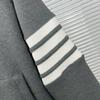 Унисекс Оверсайз Толстовка с Капюшоном на Молнии Зимняя Плотный Хлопок с Деталью из 4 Полос