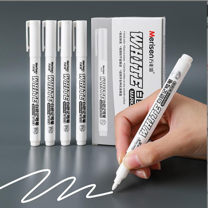 1/5 Pack Permanent White Marker Pens Quick Dry Ink Durable Nib For Art Crafting Rock Painting Glass Metal Wood Marking