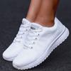 Женская обувь на плоской подошве, модная повседневная женская обувь на шнуровке, женская обувь 2025, теннисные кроссовки, женская дышащая обувь больших размеров для женщин