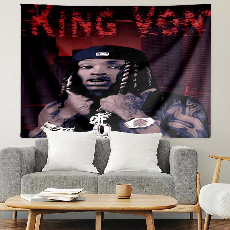 King Of The Rapper Tapestry Hanging for Bedroom,Livingroom, Playroom,Decor Art Room Wall Tapestry Holiday and Birthday Gifts