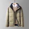 Осенне-зимняя ветрозащитная куртка-пуховик с воротником-стойкой для молодых мужчин, утолщенный короткий фасон, модная простая куртка-пуховик, утепленная куртка-пуховик