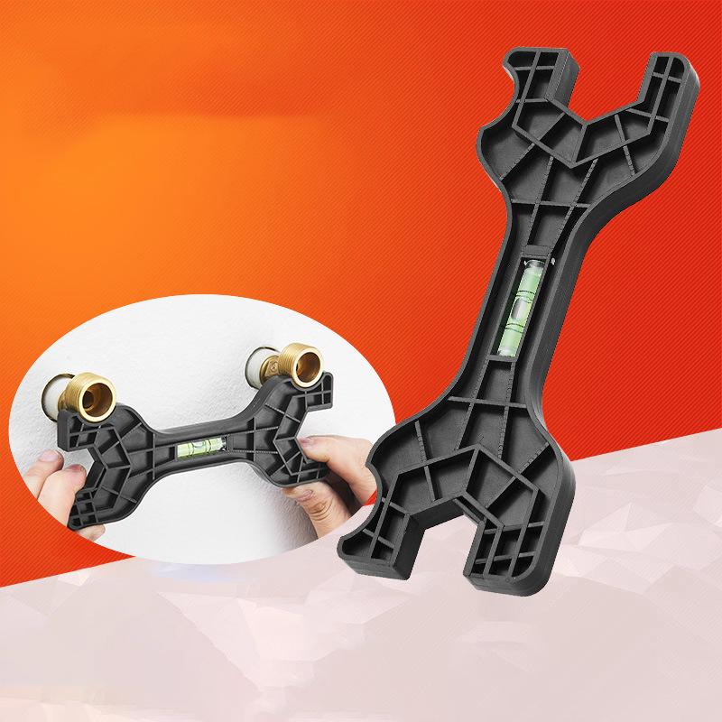 Многофункциональный двусторонний гаечный ключ с уровнем, ручной ремонт крана, сантехнические инструменты для бытового крана, трубы и туалета