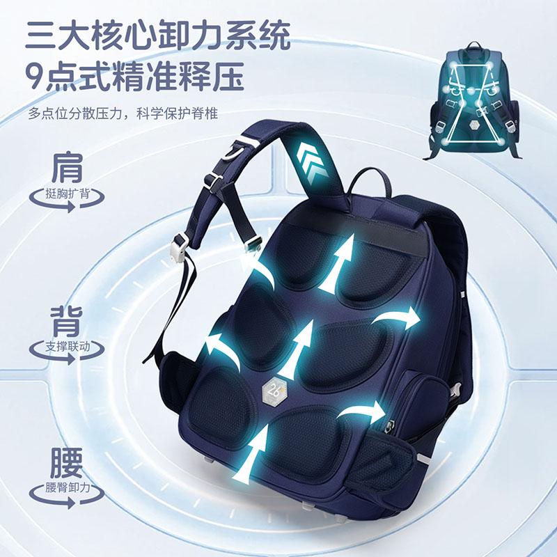 GOLF's new elementary school backpack for grades one, two, three, to six is lightweight and reduces the burden on boys and girls' backpacks
