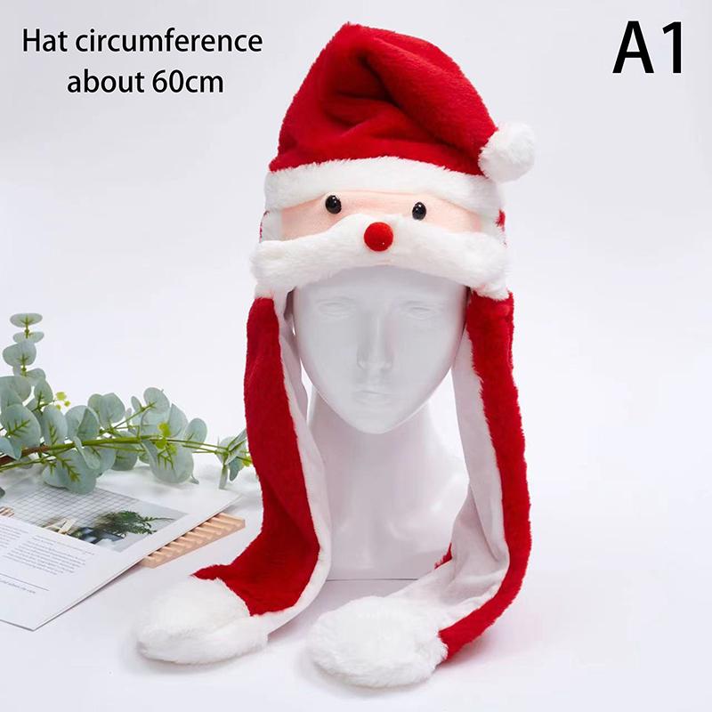 Забавные рождественские плюшевые шапки на Хэллоуин, олень, тыква, Санта-Клаус, привидение, животные, уши, движущиеся плюшевые шапки для мальчиков и девочек, праздничные подарки