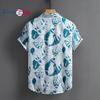 Мужская рубашка с коротким рукавом для мужчин с принтом листьев и гавайскими каникулами, лето 2025 г., новое поступление