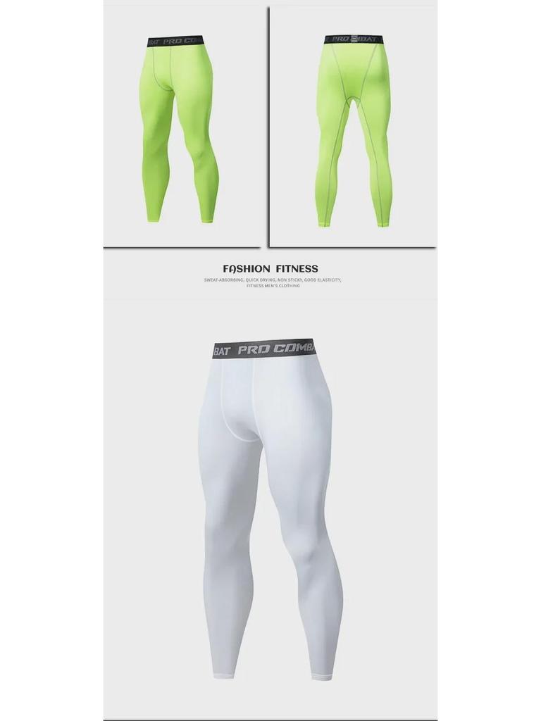 Мужские быстросохнущие компрессионные леггинсы для баскетбола и бега — дышащие, отводящие пот, высокоэластичные спортивные штаны