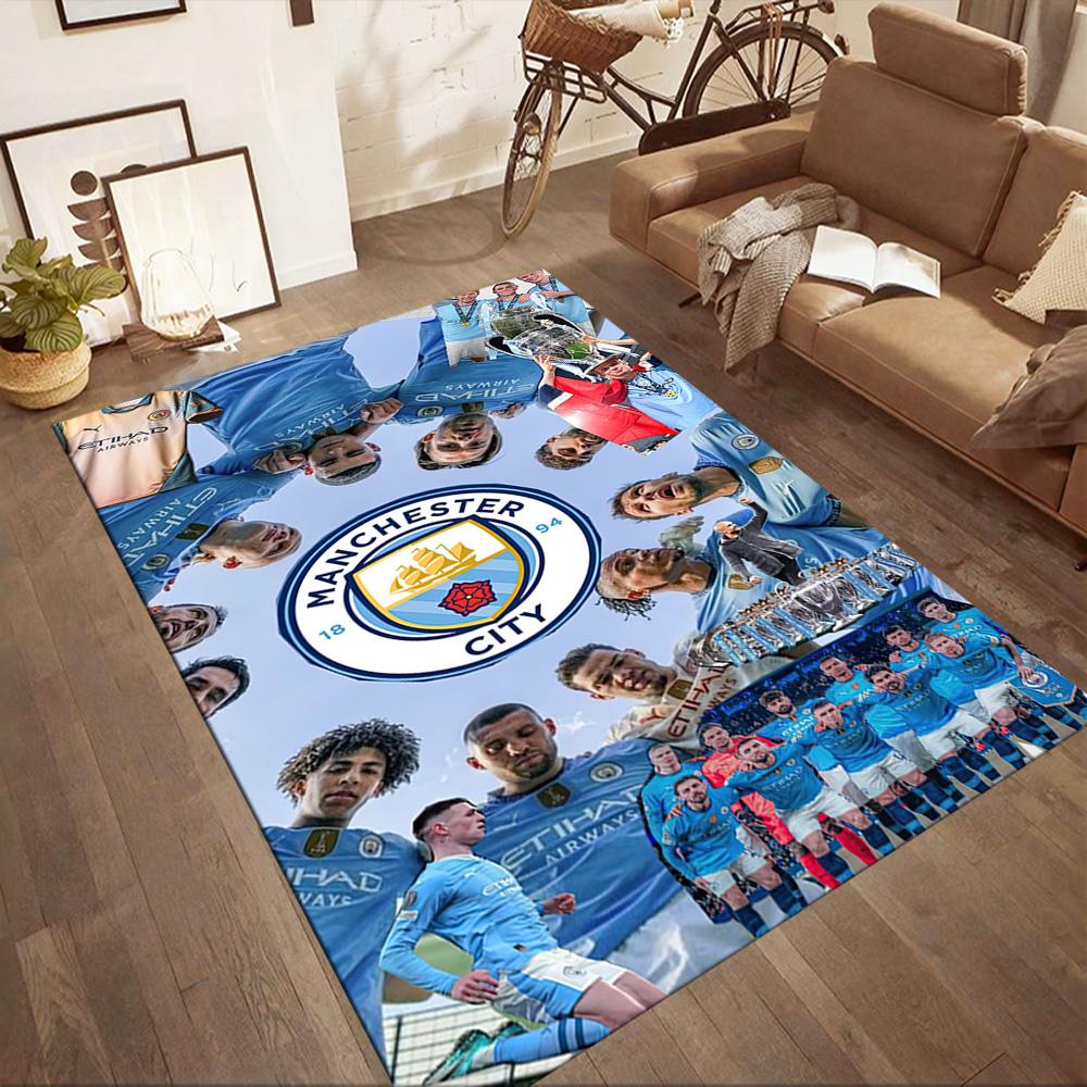 Manchester City Floor Mat Perfect For Game Room Hallway Kitchen Dormitory Antislip Rug Decorate Offices Perfect Gift For Friends Family