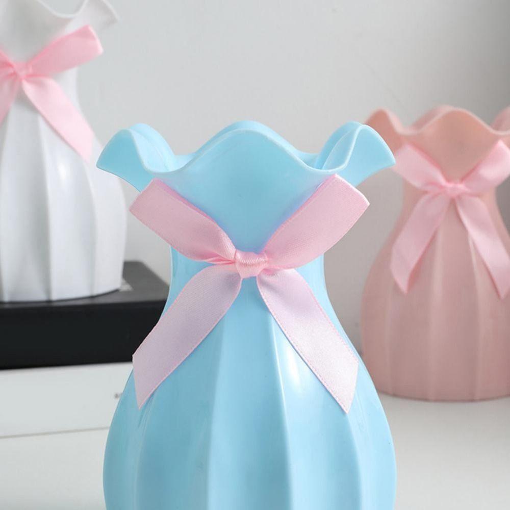 Break-resistant Plastic Colored Vase Plastic Potted Container Ornaments Flower Arrangement
