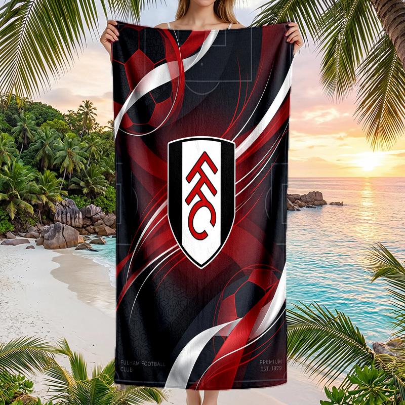 Fulham Football Beach Towel Soft Microfiber Summer Towel Quick Dry Absorbent Towel for Beach Swimming Pool Travel