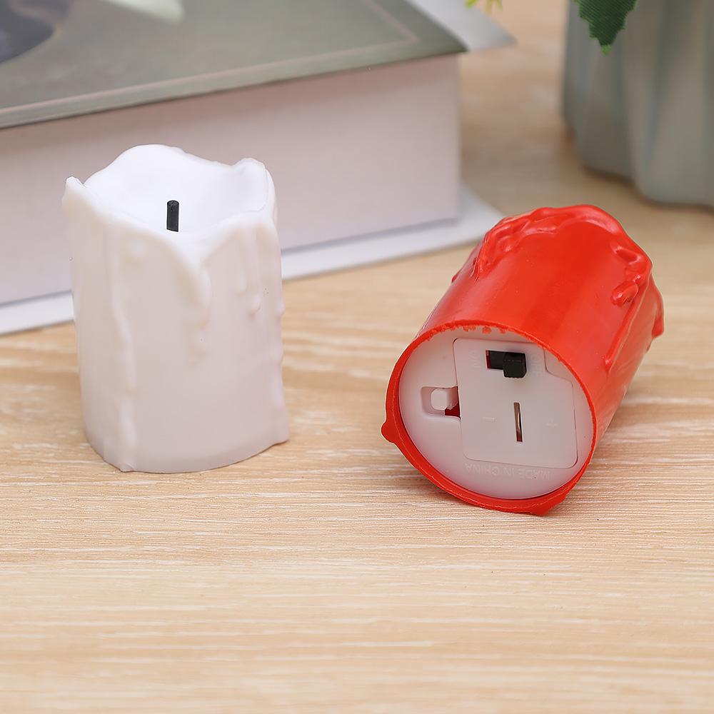 Черный фитиль светодиодные свечи на батарейках беспламенные мини-чайные свечи свадьба рождественская вечеринка капель поддельные свечи украшение дома свет