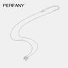 PERFANY 0.5-2CT Moissanite Necklace for Women S925 Pure copper Classic Bull Head Laboratory Diamond Pendant Luxury Zircon