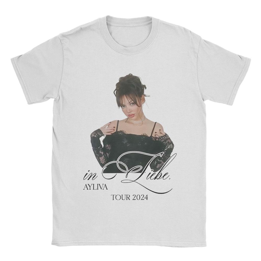 Men's Ayliva Liebe Tour 2024 T Shirt Cotton Tops Amazing Short Sleeve Round Collar Tees Unique T-Shirts