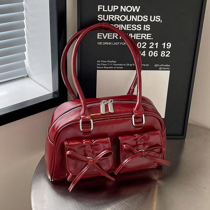 Модная сумка через плечо с бантом для женщин, кошелек и сумка через подмышку