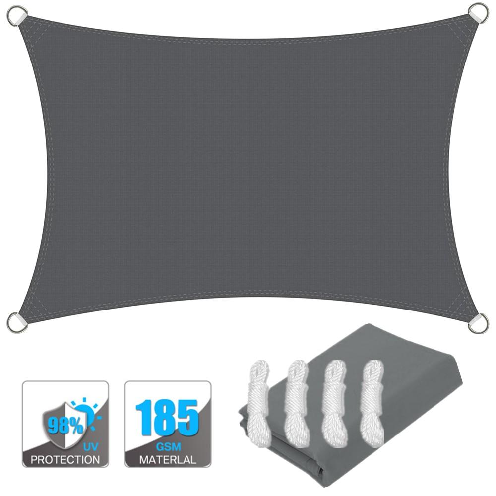 Waterproof Sun Shade Sail 98%UV Block Canopy Awning Square Rectangle 3m*3m/3.6m*3.6m/5m*3m/4m*3m FOR Garden Lawn Patio 40%OFF