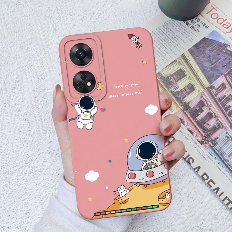 Чехол для телефона OPPO Reno 8T 4G 5G 8Z 8Lite, чехол с мультяшной камерой, бампер из жидкого силикона для OPPO Reno8 T, чехлы, подарок