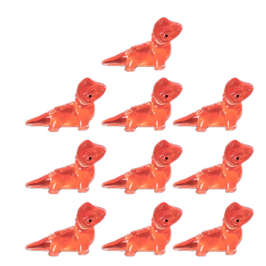 10Pcs Glowing In Dark Small Lizards Resins Miniatures Animal Figures Garden Landscape Potted Plant Decorations Ornaments