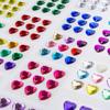 3D Acrylic Diamond Crystal Stickers Love Heart Face Gems Stickers for Party Show DIY Crystal Rhinestone Temporary Tattoos 4/18mm