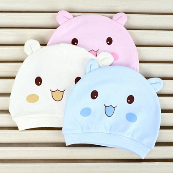 Unisex Baby Hat Newborn Toddler Beanie Cute Smile Face Rabbit Design Cotton Cap Warm