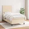 3141822 vidaXL Divan-lit Et Matelas Crème 90x190 Cm Tissu