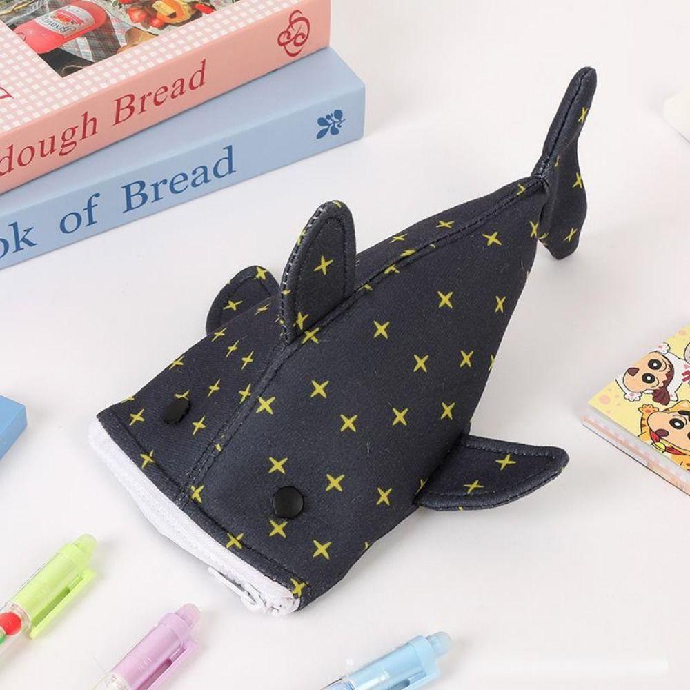 Kawaii Shark Pencil Case Lightweight Animal Stationery Pouch Funny Pencil Pouch Teens