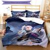 3pcs Genshin Impact characters4 pattern bedding set duvet cover set includes duvet cover &pillowcases, perfect all season bedroom decoration & gift