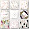 Creative Polka Dot Love Pillowcase Gold Powder Geometry Ins Style Cushion Pineapple Pattern Home Decoration Sofa Pillow