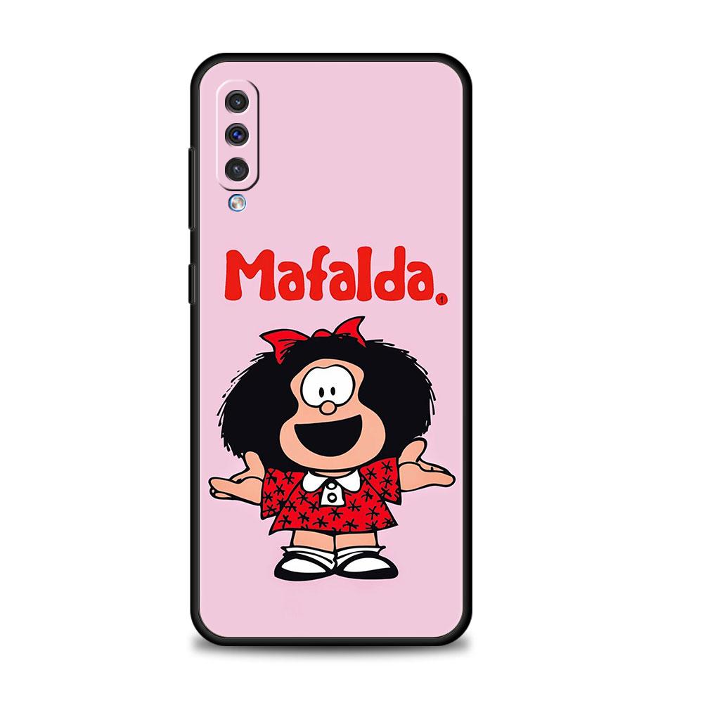 Для Samsung A20e A40 A50 A70 A10s A10 A20s Note 20 Ultra 10 A30 A91 A01 A03 A42 5G M51 A02 Черный Mafalda Girl Phone Funda