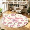 My Melody Personalized Round Rug Support Custom Name, Soft Home Decor Mat