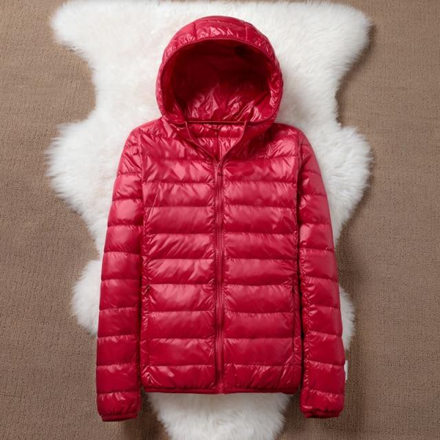 Down Jacket Women Coat Autumn Winter Jackets for Warm Quilted Parka Ladies and Light Female Ultralight Hooded