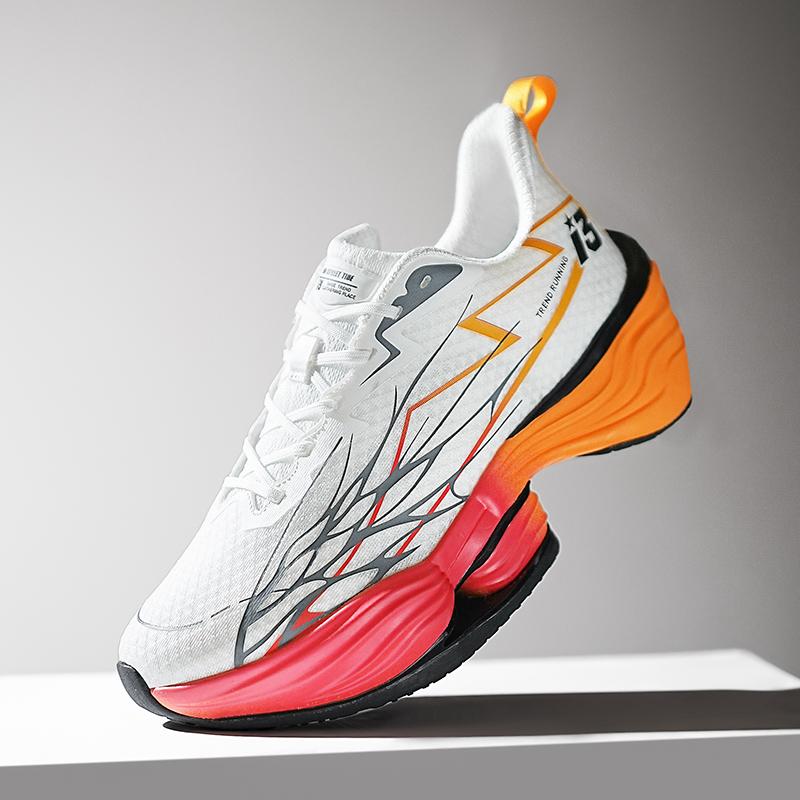 Мужские повседневные летние кроссовки для марафонских тренировок, беговые кроссовки, спортивная обувь, мужские сетчатые дышащие кроссовки с амортизацией, высококачественные нескользящие кроссовки