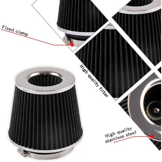 RYANSTAR Universal Clamp-On Air Intake Filter,3 In /3.5 In /4 In Three Different Sizes, Round Tapered High Performance, Washable, Replacement Air