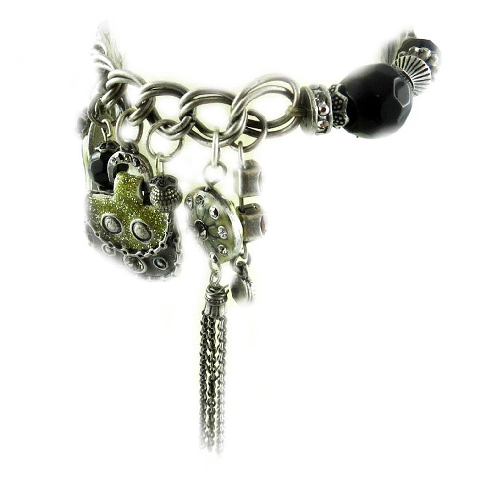 Les Trésors De Lily [E2574] — Серый дизайнерский браслет Tour du Monde