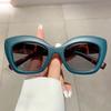 Luxury Brand Designer Vintage Cat Eye Sunglasses Women For Female Sun Glasses Trendy Punk Popular Big Frame Eyeglasses Uv400