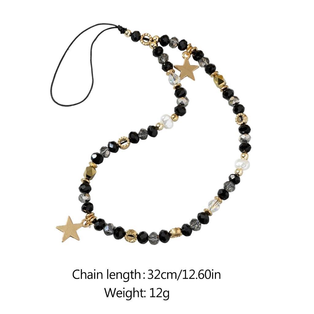 Multicolor Mobile Phone Chains Telephone Jewelry Beaded Strap Beaded Lanyard Hanging Cords Perfect Gift for Women Girls