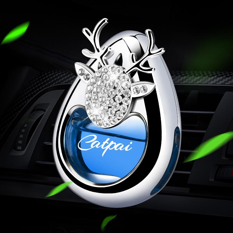 Автомобильный парфюм «Олень с бриллиантами»: Элегантный освежитель воздуха для дефлектора и милое украшение для женского автомобильного интерьера