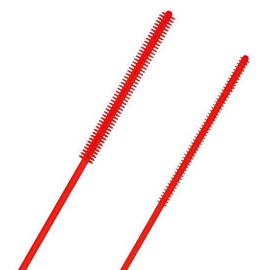 2 шт. силиконовые трубочки-кисточки пищевые без BPA портативные многоразовые гибкие