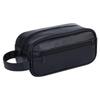 Men PU Wash Bag Travel Business Trips Portable Cosmetic Bag Large Capacity Multi Pocket Design Handheld Wash Bag