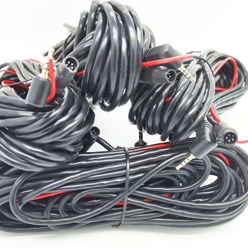 Car Backup Rear View Camera 2.5mm Extension Cable 5 Pin Cord Wire For Any Vehicle 12V Power Outlet Plastic And Metal Cables