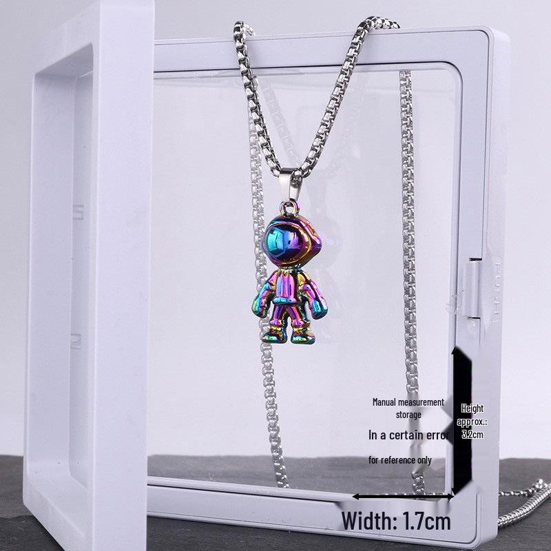 Ожерелье из нержавеющей стали «Астронавт» - Унисекс Хип-хоп Диско Цепь