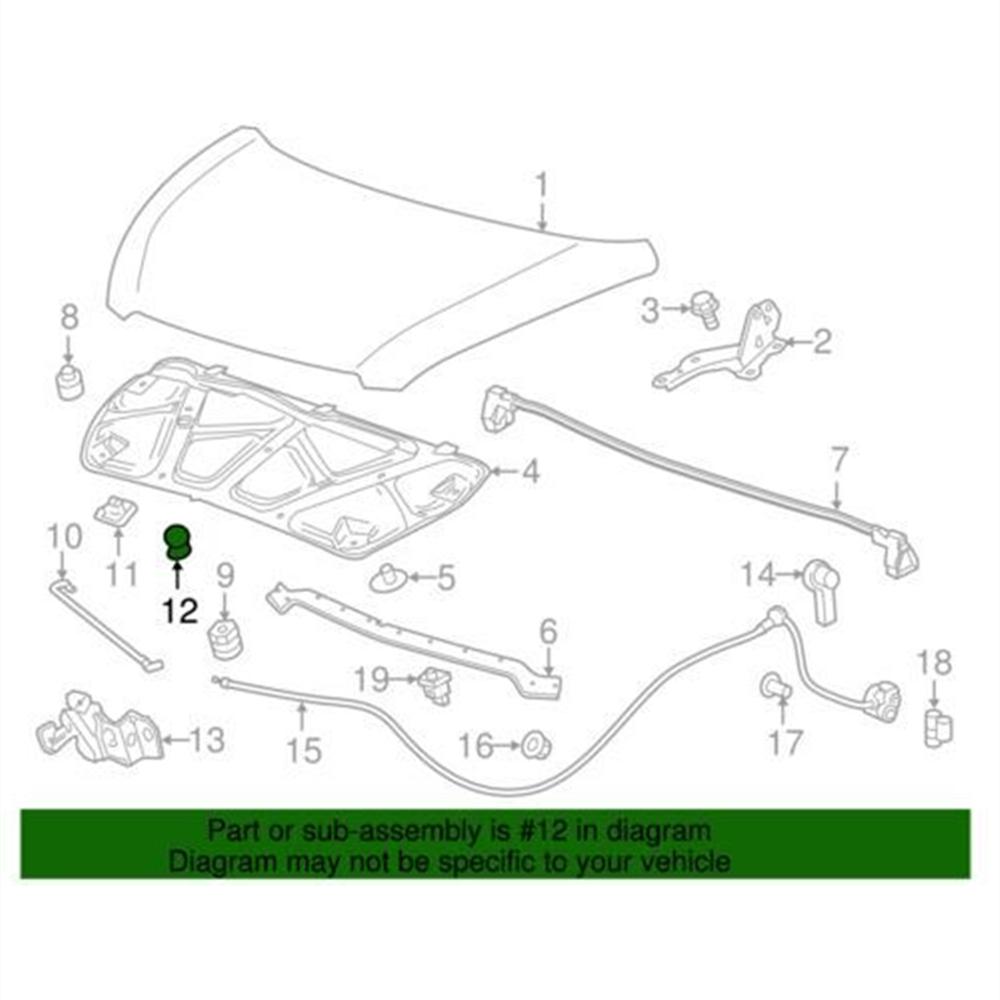 Фиксатор стойки капота 95996108 для Chevrolet Spark Spark EV 2013-2022