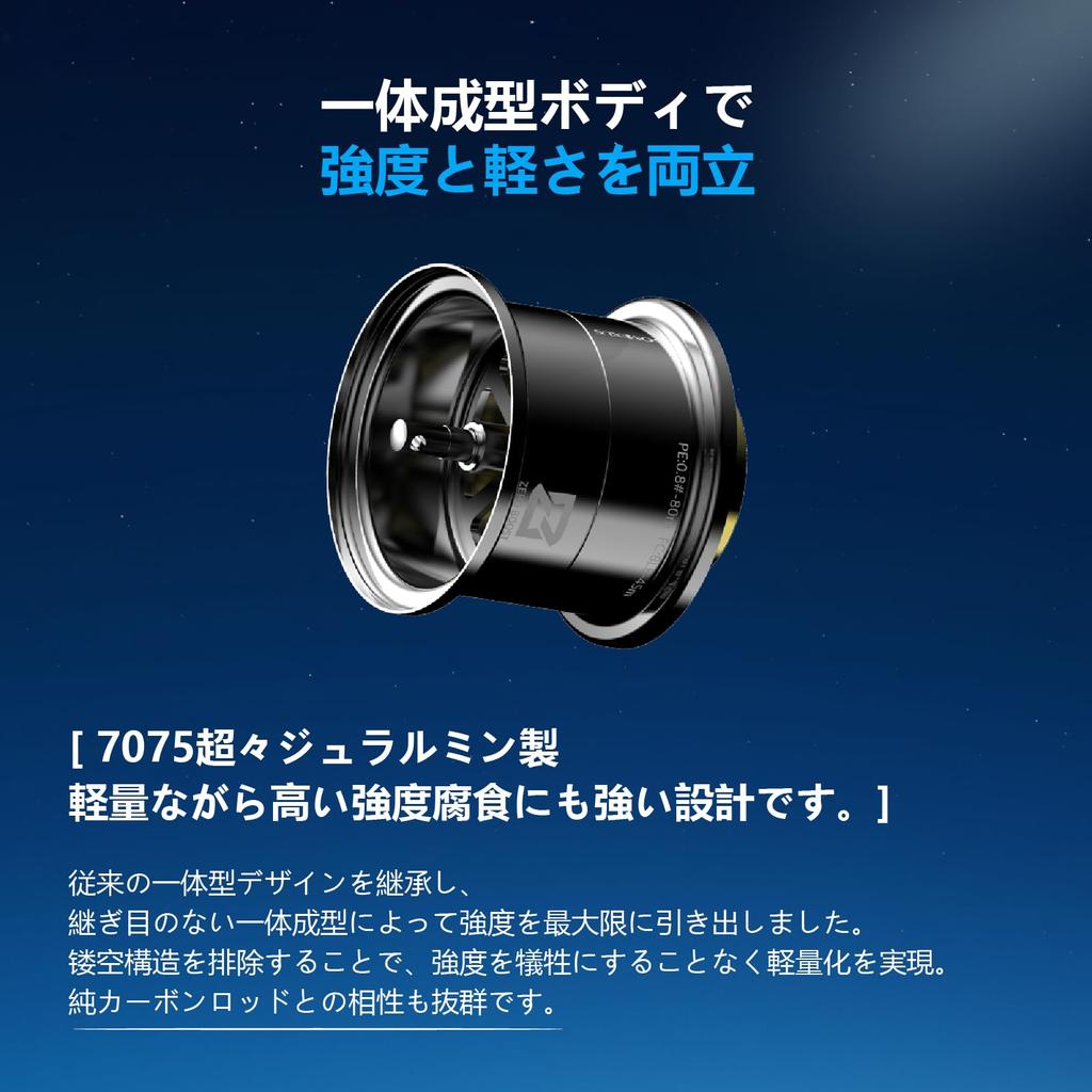 Катушка для бейткастинга Gomexus OZ100 24 шпуля Steez Duralumin Finesse, Эксклюзивная, Ультра-Супер шпуля, Сверхлегкая