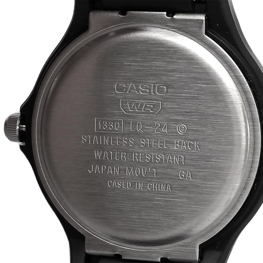 Casio Аналоговые часы Биопластик Зарубежные, Женские/Детские LQ-24B-1B, Ремешок, Черный