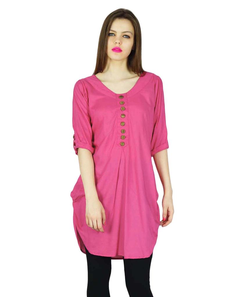 Phagun Rayon Kurti Designer Bollywood Kurta Women Casual Top Tunic Dress