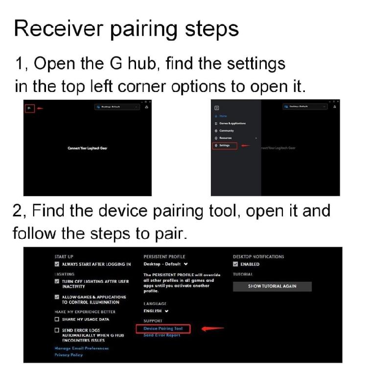 Efficient USB Adapter for G502 X / G502 X PlusLightspeed Mouse Receiver Adapter Provide Uninterrupted Connectivity